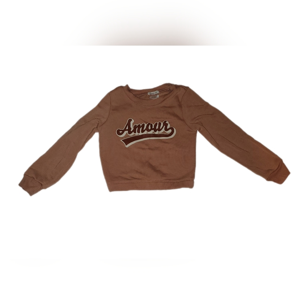Stylish Brown Graphic Kids Sweatshirt